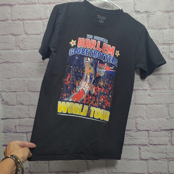 Champion Harlem Globetrotters World‎ Tour Tshirt Size S Double Sided Graphic Tee - Picture 4 of 9